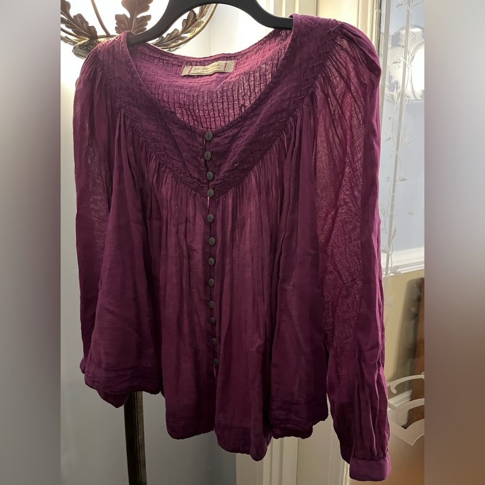 We The Free Purple Textured Top size XS
